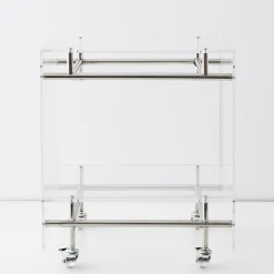 Online GigiandTom Bauhaus Acrylic Bar Cart Silver