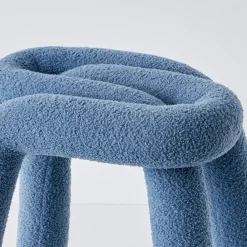 Flash Sale GigiandTom Berber Stool Boucle Blue