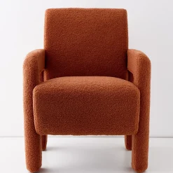 Sale GigiandTom Boucle Accent Chair Terracotta