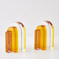 Best Sale GigiandTom Bow Crystal Bookends Amber Purple