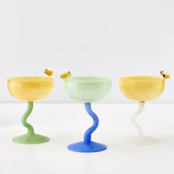 Discount GigiandTom Bumble Cocktail Glass Yellow/White