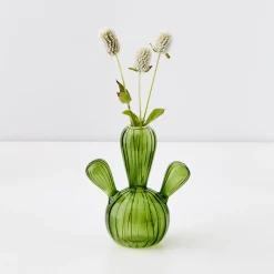 Cheap GigiandTom Cactus Small Coloured Glass Vase Green