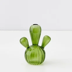 Cheap GigiandTom Cactus Small Coloured Glass Vase Green