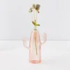 Store GigiandTom Cactus Tall Coloured Glass Vase Pink