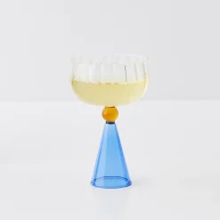 Fashion GigiandTom Champagne Cocktail Glass Clear/Navy