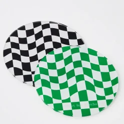 Outlet GigiandTom Check Acrylic Coaster Black