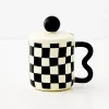 Clearance GigiandTom Check Ceramic Mug Black/White
