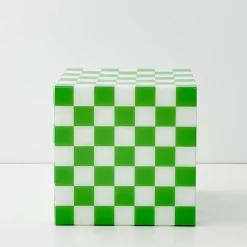 Sale GigiandTom Checkerboard Acrylic Side Table Green