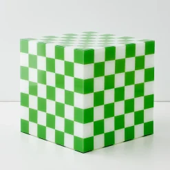 Sale GigiandTom Checkerboard Acrylic Side Table Green