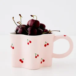 Best Sale GigiandTom Cherry Ceramic Mug Pink