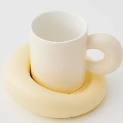 Shop GigiandTom Cloud Ceramic Mug Set Yellow