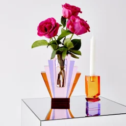 Store GigiandTom Diamond Deco Crystal Coloured Vase Pink Purple