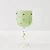 Sale GigiandTom Dotted Wine Glass Green