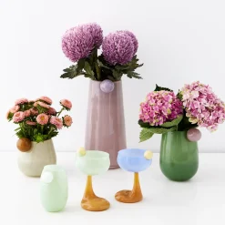 Hot GigiandTom Droplet Large Coloured Glass Vase Pink