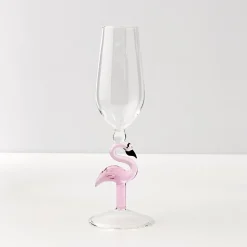 Fashion GigiandTom Flamingo Stem Champagne Glass