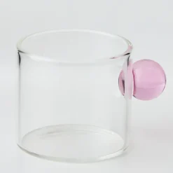 Cheap GigiandTom Glass Espresso Coffee Cup Pink