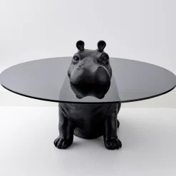 Store GigiandTom Hippo Glass Coffee Table Black