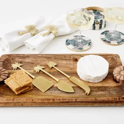 Cheap GigiandTom Inlay Coaster Set Of 6 Teal/Ivory