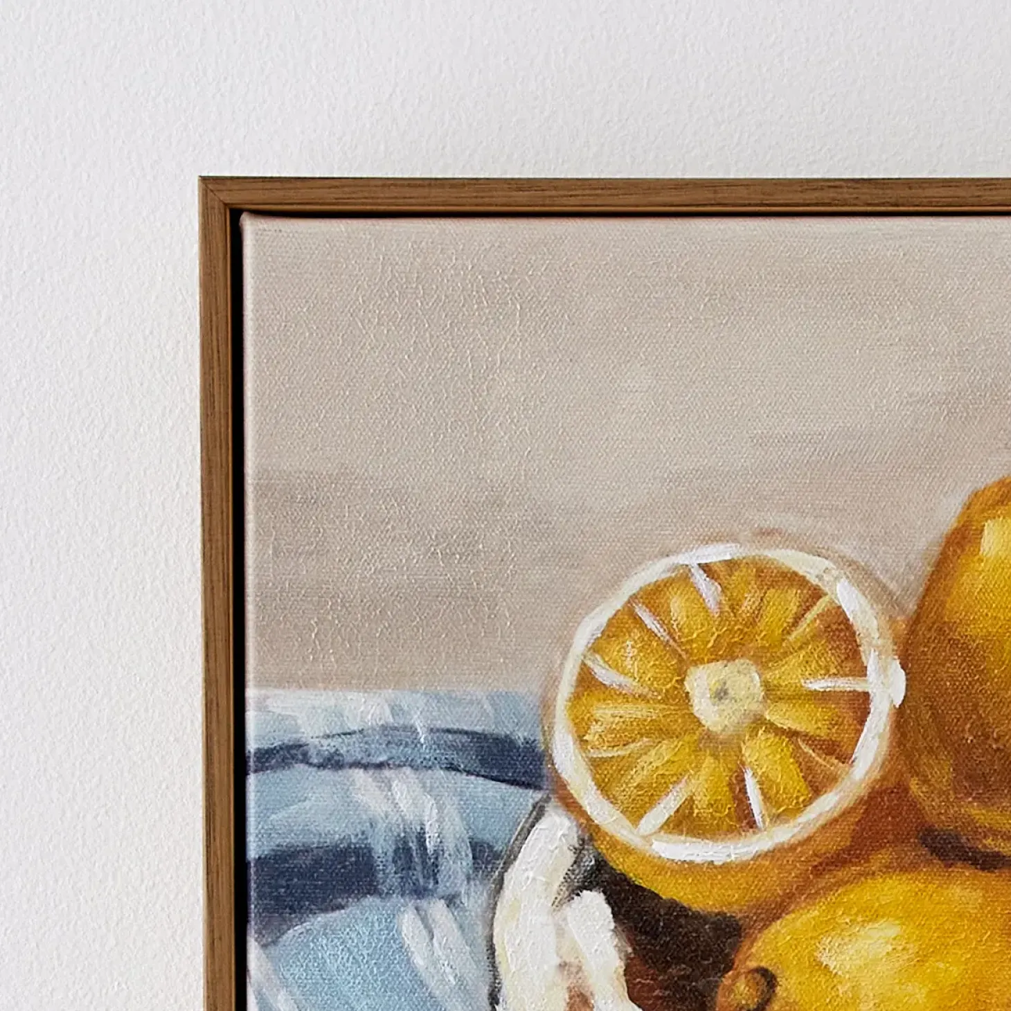 Fashion GigiandTom Lemon Bowl Framed Canvas Oil Painting