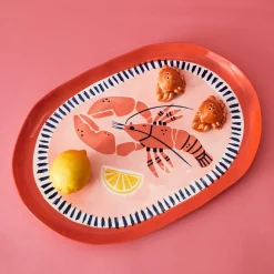 Discount GigiandTom Lobster Ceramic Platter Pink
