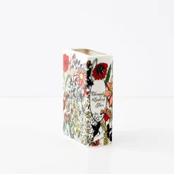Clearance GigiandTom Looking Glass Ceramic Book Vase White