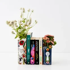 Clearance GigiandTom Looking Glass Ceramic Book Vase White