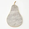 Flash Sale GigiandTom Lux Pear Marble & Brass Charcuterie Board