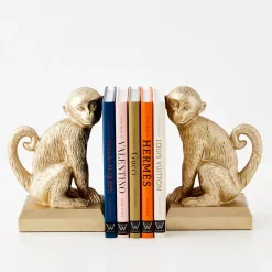 Cheap GigiandTom Monkey Resin Bookend Duo Gold