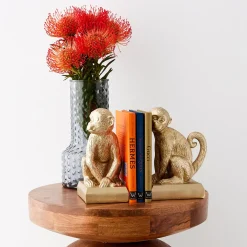 Cheap GigiandTom Monkey Resin Bookend Duo Gold
