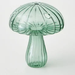 Cheap GigiandTom Mushroom Coloured Glass Vase Cyan