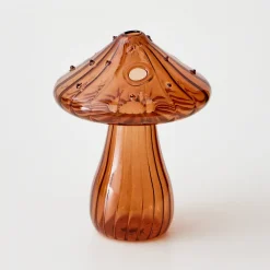 Shop GigiandTom Mushroom Coloured Glass Vase Amber
