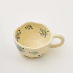 Store GigiandTom Painted Daisy Ceramic Mug Blue