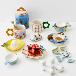 New GigiandTom Pawsome Ceramic Salt & Pepper Shakers