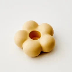 Sale GigiandTom Petal Ceramic Taper Candle Holder Yellow