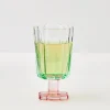 Clearance GigiandTom Posie Ribbed Wine Glass Green