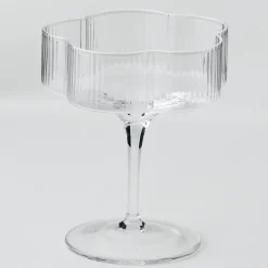 New GigiandTom Ribbed Flower Champagne Glass