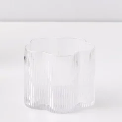 Best GigiandTom Ribbed Flower Glass Tumbler Wide