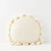 Sale GigiandTom Round Tassel Cushion With Insert White