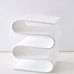 Discount GigiandTom S Bend Acrylic Side Table White