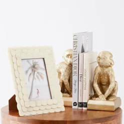 New GigiandTom Scalloped Bone Photo Frame Ivory