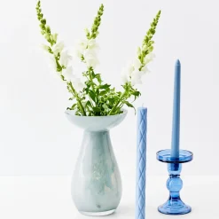 Sale GigiandTom Solid Blue Taper Candle Set