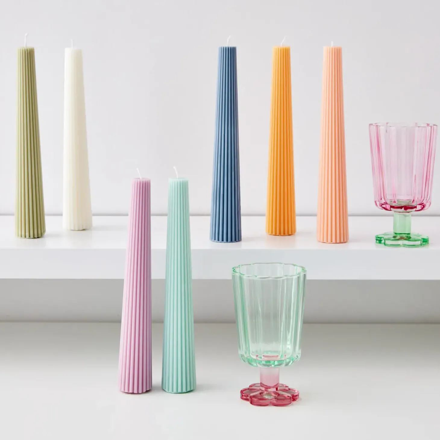 Best Sale GigiandTom Soy Taper Candle Peach