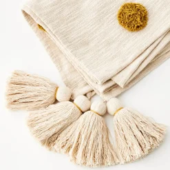 Outlet GigiandTom Spring Cotton Throw Blanket Off White