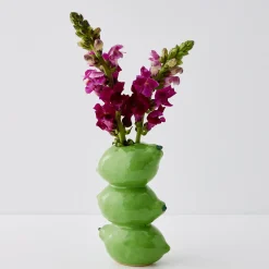 Flash Sale GigiandTom Stacked Lime Ceramic Vase
