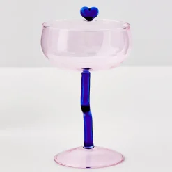 Online GigiandTom Swirl Stem Cocktail Glass Pink/Blue
