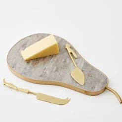 Best GigiandTom Tropicana Brass Cheese Knife Set