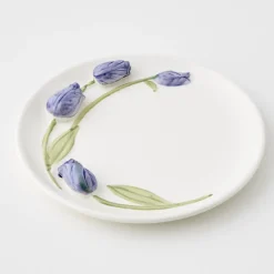 Outlet GigiandTom Tulip Ceramic Decorative Plate Purple