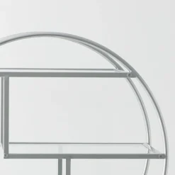 Fashion GigiandTom Vintage Style Bar Cart Silver